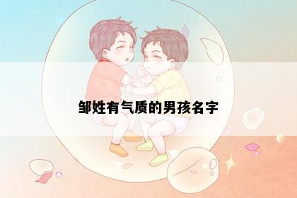 邹姓有气质的男孩名字
